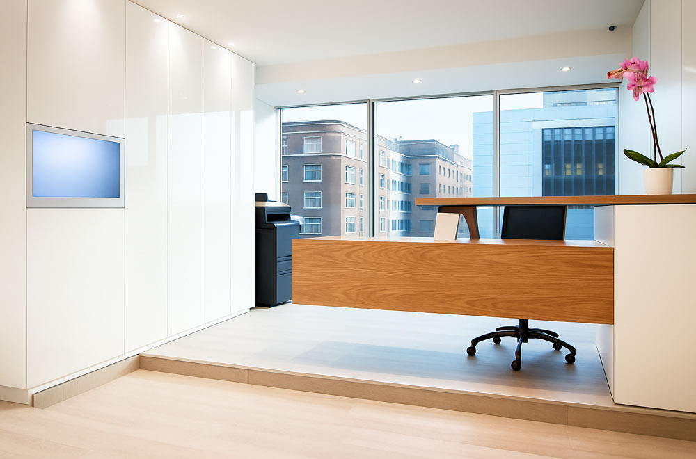 Recepción de la oficina de RRYP Global en Paseo de la Castellana 40, Madrid